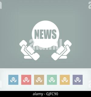 Phone news icon Stock Vector