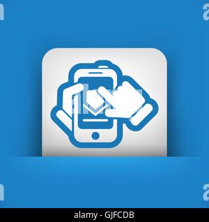Download smartphone icon Stock Vector
