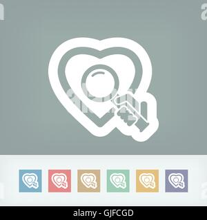 Love search Stock Vector