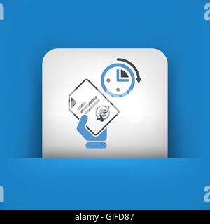 Time for the official document Stock Vector