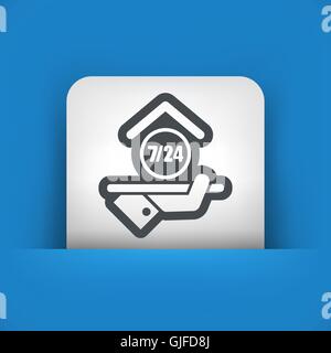 Hotel icon. Daily concept icon. Stock Vector
