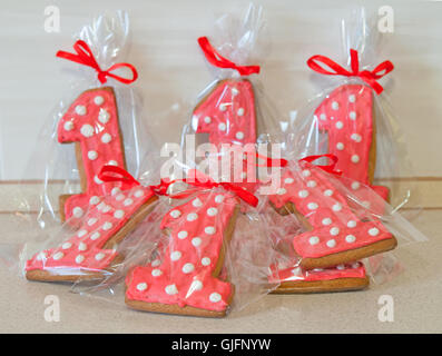 Figure one made from gingerbread Stock Photo