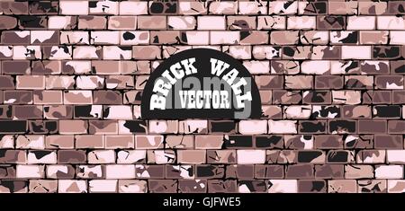 Ancient brick wall grunge texture. Stock Vector illustration isolated ...