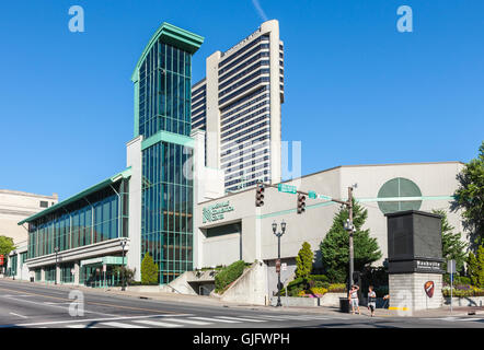 The Nashville Convention Center and Renaissance Hotel on Broadway in Nashville, Tennessee. Stock Photo