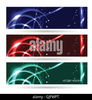 colored headers set abstract vector illustration Stock Vector