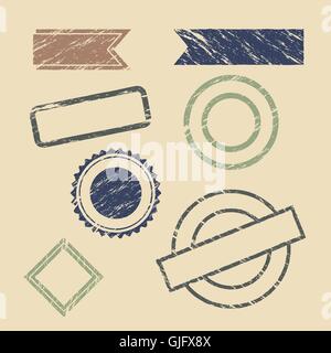vintage stamp frames vector illustration Stock Vector