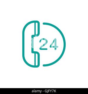 Open hours icon sign thin line icon isolated on beige background Stock Vector