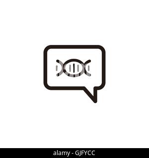 DNA icon sign thin line icon isolated on beige background Stock Vector
