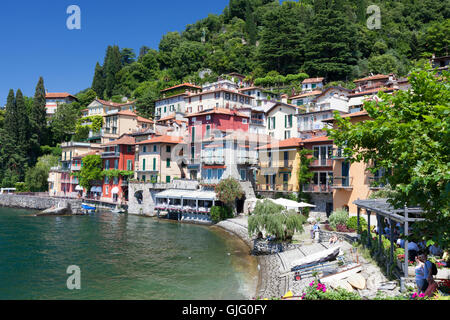 The harbour at Varenna on Lake Como, Lombardy, Italy. Stock Photo