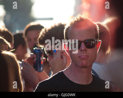 A street party in Kemp Town during the evening of Brighton Pride 2016 Stock Photo