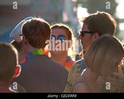 A street party in Kemp Town during the evening of Brighton Pride 2016 Stock Photo