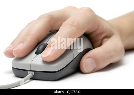 scrolling and clicking Stock Photo