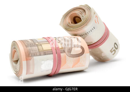 two bundles of money Stock Photo