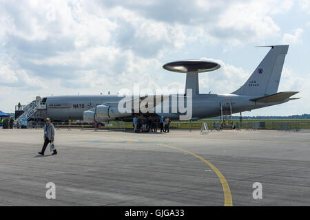 The military aircraft Boeing E-3A Sentry AWACS. NATO Air Force. Stock Photo