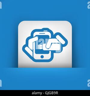 Smartphone storage icon Stock Vector