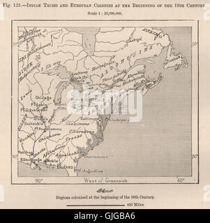 Map of the Indian tribes of North America, about 1600 A.D. along the ...