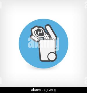 Separate waste collection icon Stock Vector