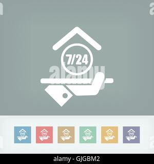 Hotel icon. Daily concept icon. Stock Vector