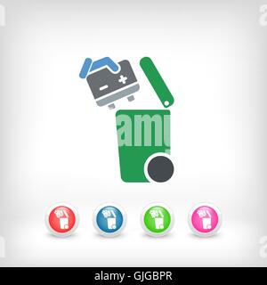 Separate waste collection icon Stock Vector