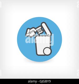 Separate waste collection icon Stock Vector