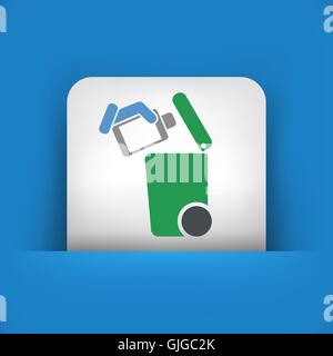 Separate waste collection icon Stock Vector