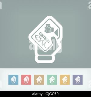 Contract concept icon Stock Vector