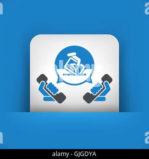 Phone line for elections Stock Vector