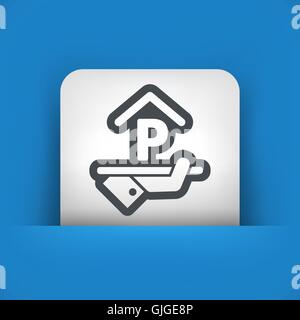 Hotel icon. Parking. Stock Vector