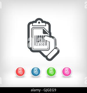 Document barcode icon Stock Vector