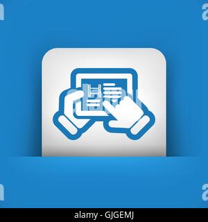 Movie on tablet Stock Vector