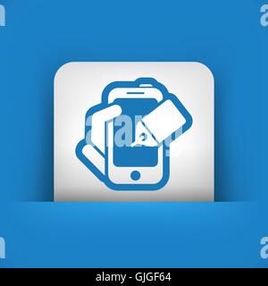 Phone label icon Stock Vector
