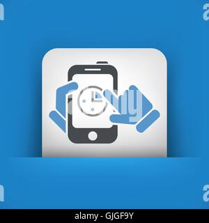 Smartphone clock Stock Vector