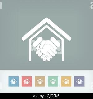 Real estate handshake Stock Vector