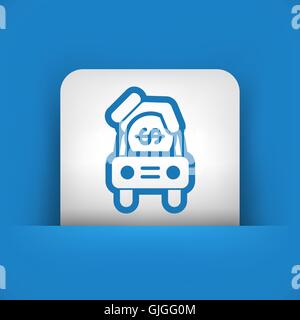 Car money icon Stock Vector