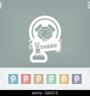 Winning judgment icon Stock Vector