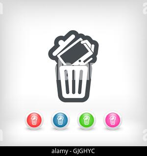 Scrapping old tv Stock Vector