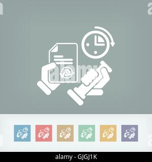 Time for the official document Stock Vector