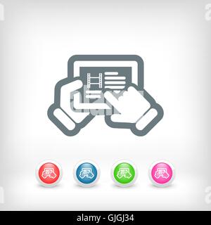 Movie on tablet Stock Vector