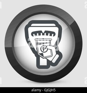 Parking meter ticket Stock Vector