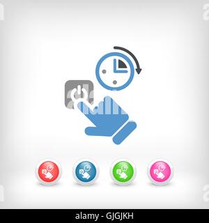 Turn off timer button icon. Outline turn off timer button vector icon ...