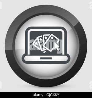 Poker website icon Stock Vector