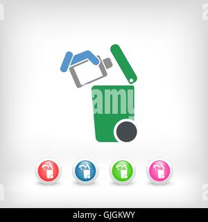 Separate waste collection icon Stock Vector