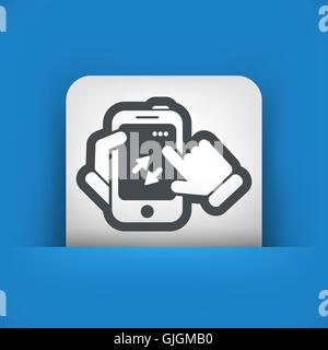 Smartphone icon. File transfer. Stock Vector