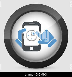 Smartphone clock Stock Vector