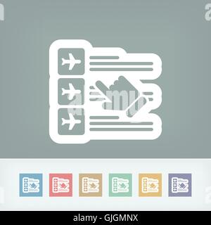 Airline booking icon Stock Vector