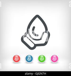 Blood drop icon Stock Vector