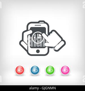 Smartphone clock Stock Vector