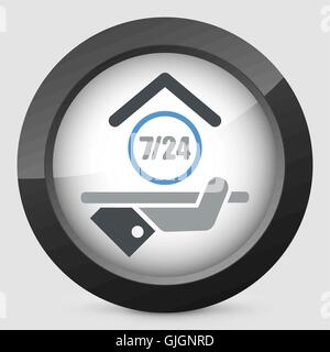 Hotel icon. Daily concept icon. Stock Vector