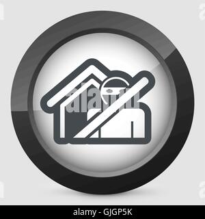 Thief security icon Stock Vector