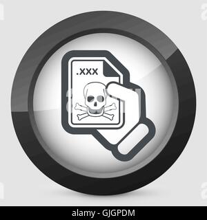 Infected file icon Stock Vector